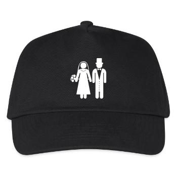 Ein Hochzeitspaar - Kinder Basecap - Schwarz - Vorne