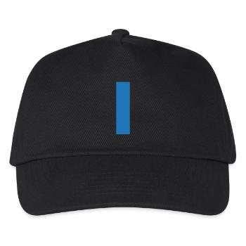 Blue line - Kids’ Baseball Cap - black - Front