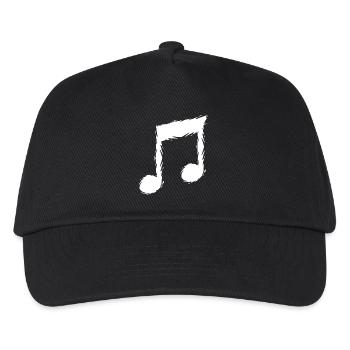 Music note music design singer - Kids’ Baseball Cap - black - Front