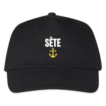 Sète Anker Grafik Sète Souvenir - Kinder Basecap - Schwarz - Vorne