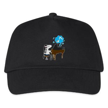 A zebra playing the piano - Kids’ Baseball Cap - black - Front