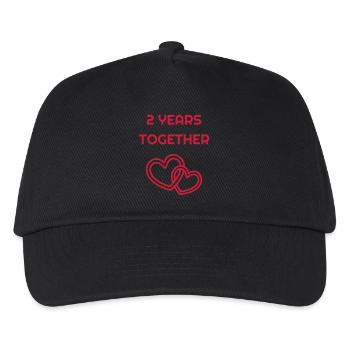 2 - Birthday Wedding - Marriage - Love - Wife - Kinder Basecap - Schwarz - Vorne