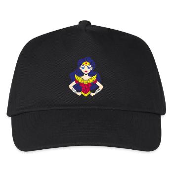 DC Super Hero Girls Wonder Woman Typography - Kids’ Baseball Cap - black - Front