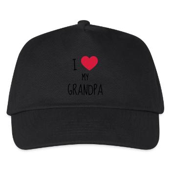 Grandpa Grandad Grandfather Family Baby Funny - Kids’ Baseball Cap - black - Front