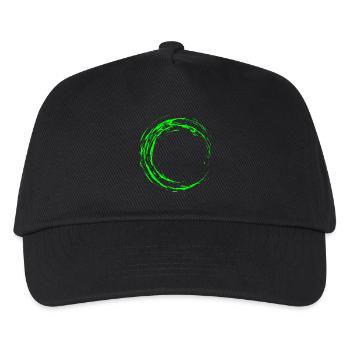 Circle green brush - Kids’ Baseball Cap - black - Front