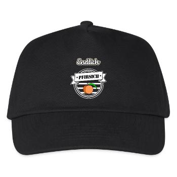 Endlich Pfirsich - 40 Vierzig sw - Kinder Basecap - Schwarz - Vorne
