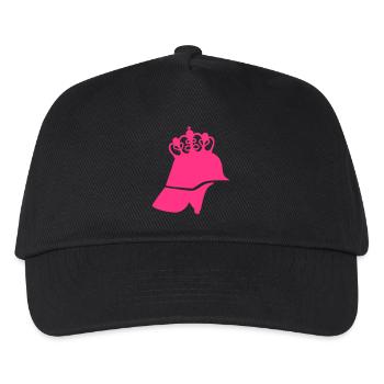feuerwehr helm krone - Kinder Basecap - Schwarz - Vorne