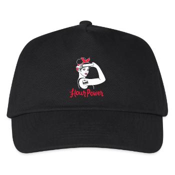 Backen frauen power feminismus feministin bäckerin - Kinder Basecap - Schwarz - Vorne