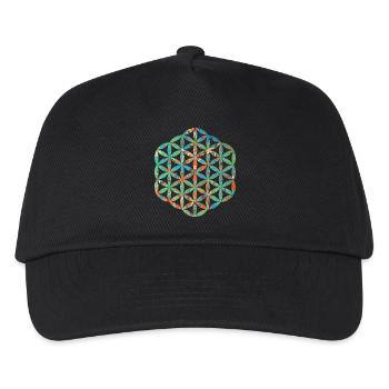 blume des lebens e 4 - Kinder Basecap - Schwarz - Vorne