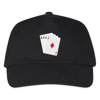 Quatre As Minimalistes - Casquette de baseball Enfant - noir - Devant