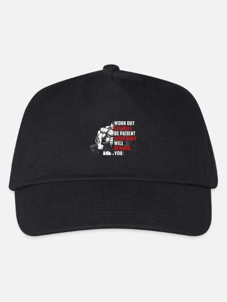 Gym Fitness - Kinder Basecap - Schwarz