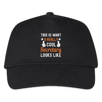 Sekretär Sekretärin - Kinder Basecap - Schwarz - Vorne