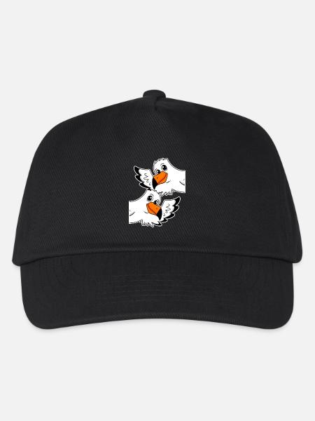 Möwe Möwen - Kinder Basecap - Schwarz