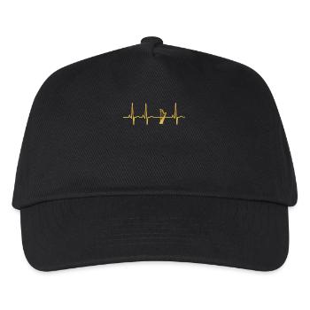 evolution ekg heartbeat harp harp - Kids’ Baseball Cap - black - Front