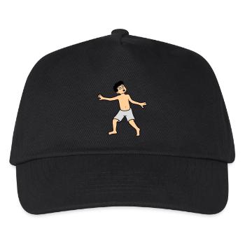 Junge hat angst - Kinder Basecap - Schwarz - Vorne