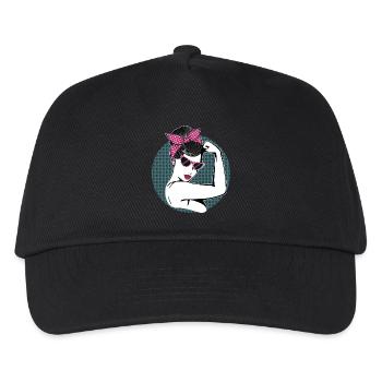 Rockabilly Girl - Kinder Basecap - Schwarz - Vorne