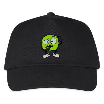 Comic skeptisches Gesicht Monster - Kinder Basecap - Schwarz - Vorne
