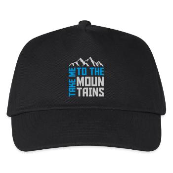 To the mountains quote - Kids’ Baseball Cap - black - Front