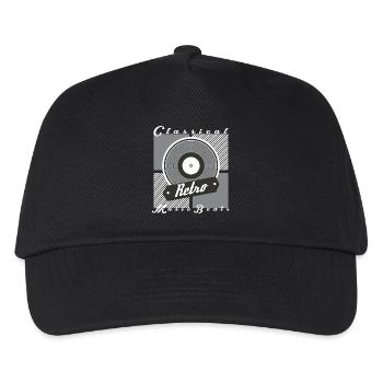 Retro Musik - Kinder Basecap - Schwarz - Vorne