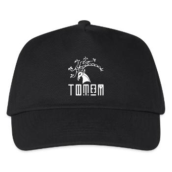 White deer animal totem - Kids’ Baseball Cap - black - Front