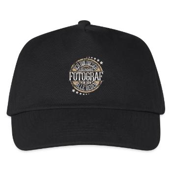 Fotograf - Kinder Basecap - Schwarz - Vorne