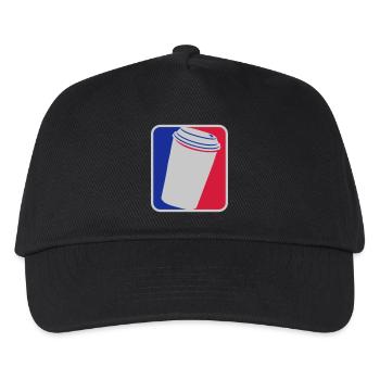 Red Blue Coffee Mug - Kids’ Baseball Cap - black - Front