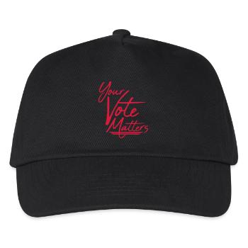 your vote matters Zitat - Kinder Basecap - Schwarz - Vorne