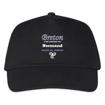 Breton, comme un Normand, mieux - Casquette de baseball Enfant - noir - Devant
