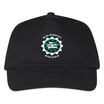 Meine Werkstatt Meine Regeln - Kinder Basecap - Schwarz - Vorne