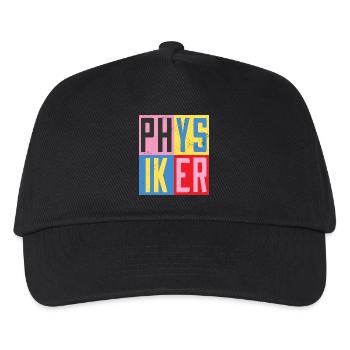 Physiker Design - Kinder Basecap - Schwarz - Vorne