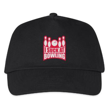 I suck at bowling - Kinder Basecap - Schwarz - Vorne