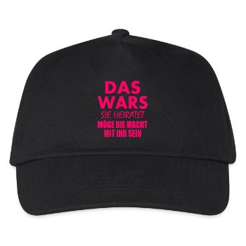Das wars sie heiratet - Kinder Basecap - Schwarz - Vorne