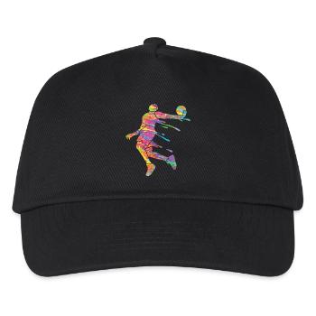 Basketball Player Colorful Paint Slam Dunk Sports - Kids’ Baseball Cap - black - Front