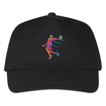 Basketball Player Colorful Paint Slam Dunk Sports - Kids’ Baseball Cap - black - Front