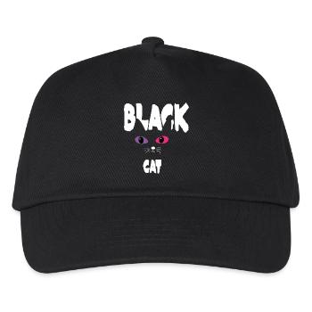 Schwarz Weiße Katze - Kinder Basecap - Schwarz - Vorne