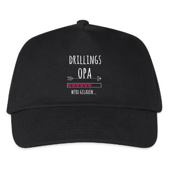 werdender Opa Drillinge Schwangerschaft Geschenk - Kinder Basecap - Schwarz - Vorne