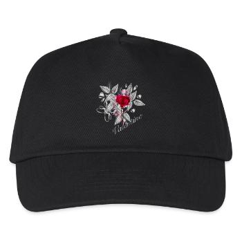 Composition argentée de la Saint-Valentin avec des roses - Casquette de baseball Enfant - noir - Devant