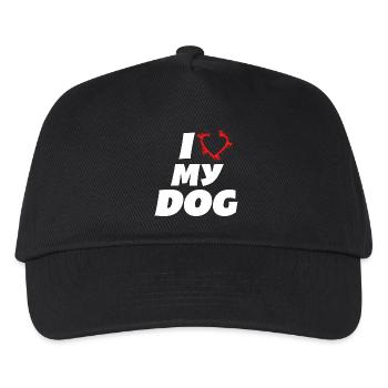 J’aime mon chien J’aime mon chien ami chien - Casquette de baseball Enfant - noir - Devant