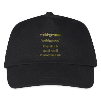 wohlgemut - Kinder Basecap - Schwarz - Vorne