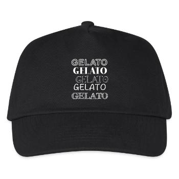 Gelato weiss - Kinder Basecap - Schwarz - Vorne
