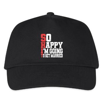 Funny Bachelor Party Engagement Wedding Married - Kids’ Baseball Cap - black - Front