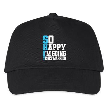 Funny Bachelor Party Engagement Wedding Married - Kids’ Baseball Cap - black - Front