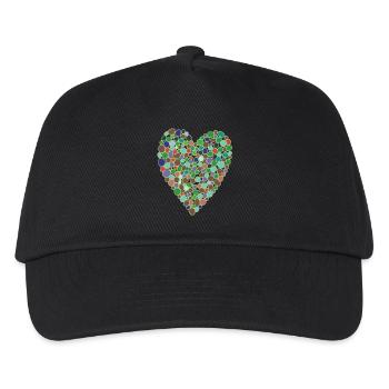 Vert coeur - Casquette de baseball Enfant - noir - Devant