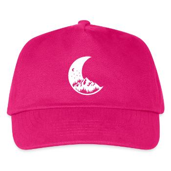 Der Mond und der weiße Berg - Kinder Basecap - Fuchsia - Vorne