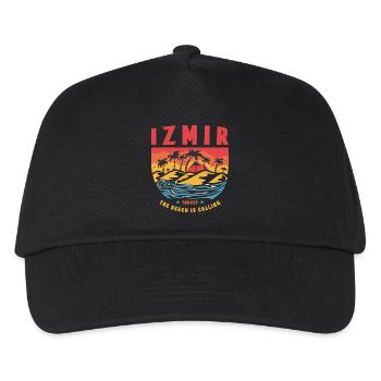 Izmir Turkey palm design - Kids’ Baseball Cap - black - Front