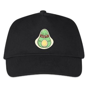 Meditierende Avocado Hippie Entspannung - Kinder Basecap - Schwarz - Vorne