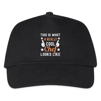Koch Köchin Chefkoch - Kinder Basecap - Schwarz - Vorne