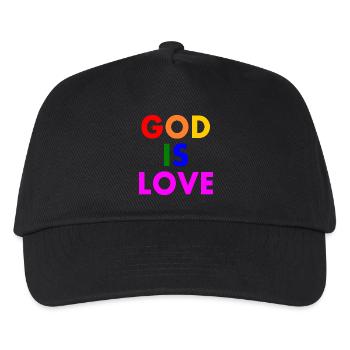 God is love - Casquette de baseball Enfant - noir - Devant