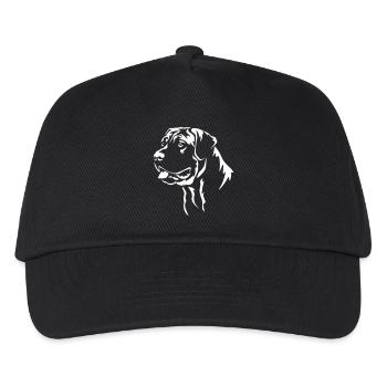 Presa Canario Kopf "Black Edition" - Kinder Basecap - Schwarz - Vorne