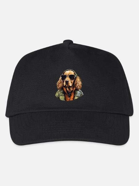 Schlappohren Club | Cocker Spaniel Grafik - Kinder Basecap - Schwarz